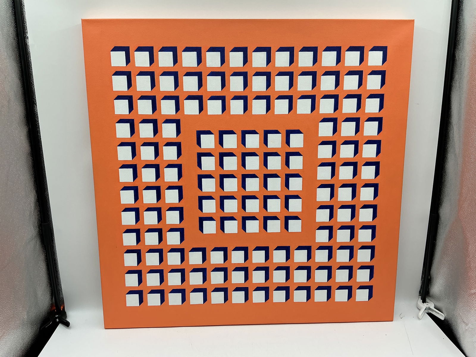 Geometric Abstract by Tim Ray Fisher (American. b.1969) OIl on Canvas (1 of 3)