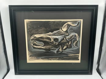 "Crâne de Chèvre sur la Table" by Pablo Picasso (Spain, 1881-1973) Etching