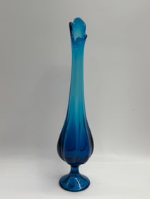 Blue Glass Swung Vase