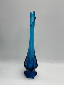 Viking Art Swung Glass Epic Swung Vase, Teal Blue