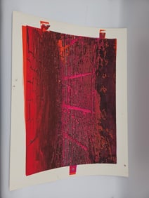 Abstract Print in Red and Orange