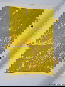 Abstract Green and Yellow Print