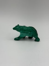 Malachite Bear Carving