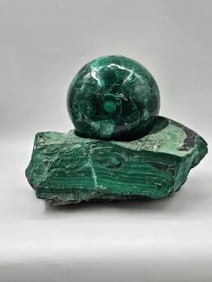 Malachite Sphere and Matrix