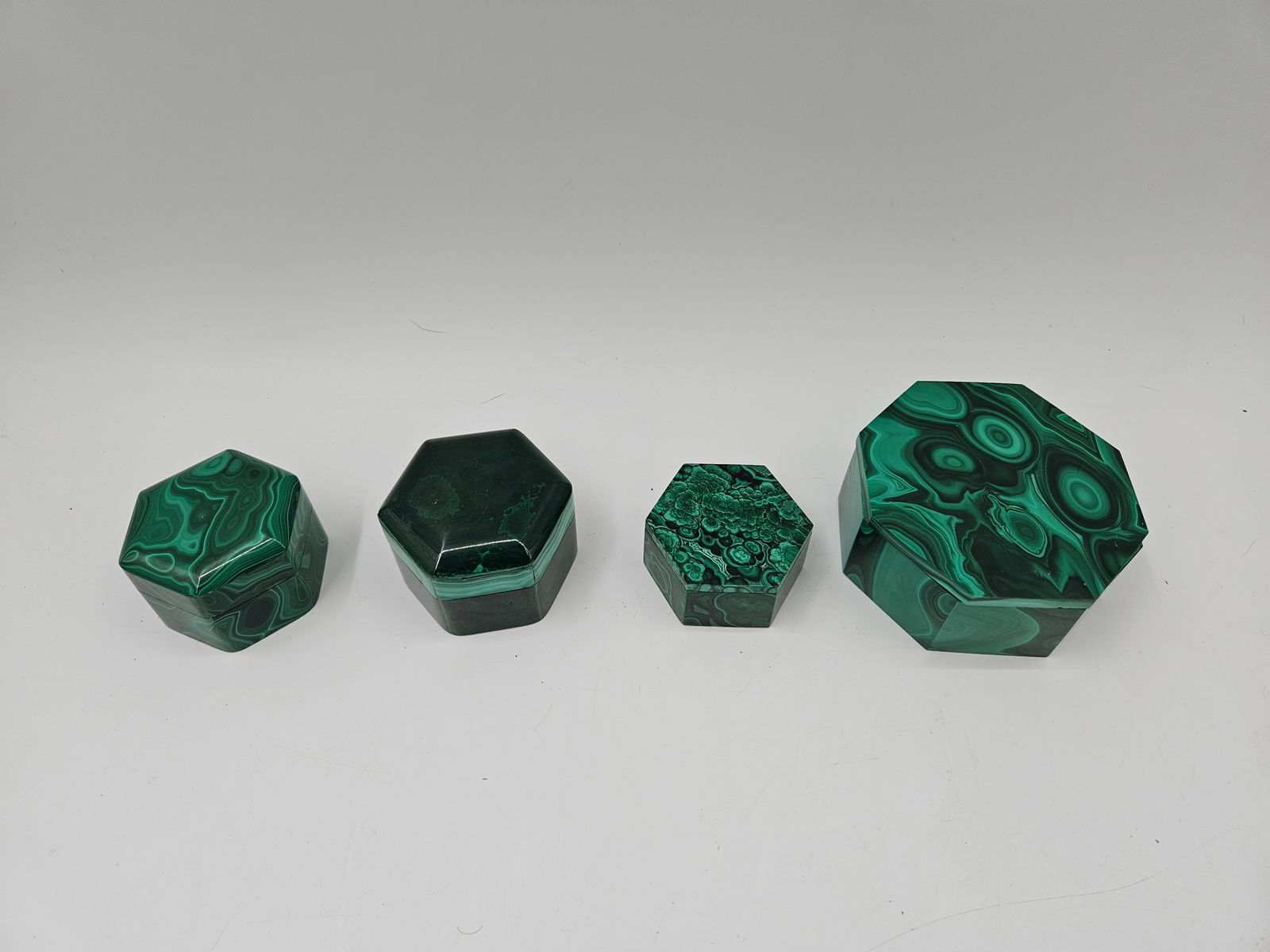 Set of Four Malachite Boxes (1 of 15)