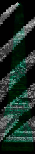Large Malachite Obelisk