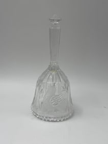 Etched Crystal Hand Bell with Bird Motif
