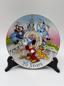 Walt Disney World 25 Years Commemorative Plate