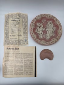 Franklin Mint Romeo & Juliet Plate, Shakespearean Lovers Series