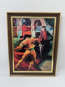 Abstract Harlequin Oil Painting