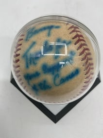 Hand-Signed Baseball with Inscription
