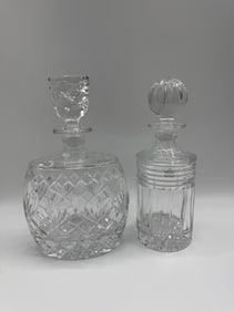 Two Irena Crystal Decanters