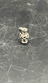 463 - Miniature Roman Core-Formed Glass Amphoriskos Pendant with Reticulate Decoration