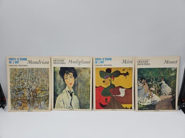 Set of 4 “Grands Peintres?? Art Books – Mondrian, Modigliani, Miró, Monet