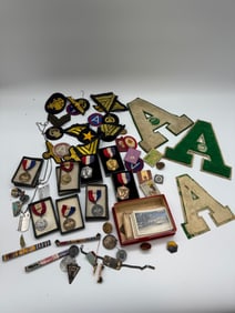 Vintage Military & Patriotic Pins, Medals, Patches