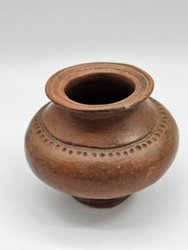 Small Pre-Colombian Handled Pottery Vessel