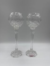 Pair of Cut Crystal Glass Pieces
