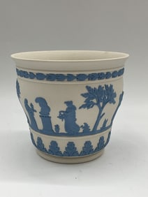 Wedgwood Jasperware Blue and White Jardiniere Planter