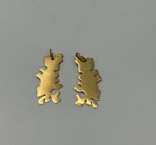 Two 18KT Gold Charms