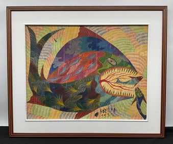 F.D. Silva, Fish Devouring Fish, 1972, Mixed Media