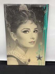 Audrey Hepburn Pop Art Portrait, Mixed Media
