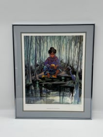 "Seminole girl with flower" by Ann Tyler (American)