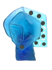 Daum "Cresus Blue" glass piece by Mariza Jonath