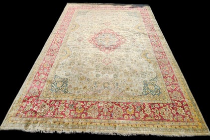 Hand-Knotted Hand-Spun Silk Rug