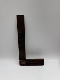 Antique Carpenter’s Try Square with Brass Inlay
