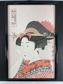 Reproduction Japanese Print in the Style of Kitagawa Utamaro