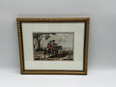 Framed Print, Famiglia Circense a Cavallo