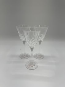 Set of Three Crystal Champagne Flutes