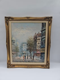 Caroline Burnett (1877-1950, France/ USA) Paris Street Scene