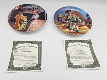 Toy Story Bradford Exchange Collector Plates (2) with COAs