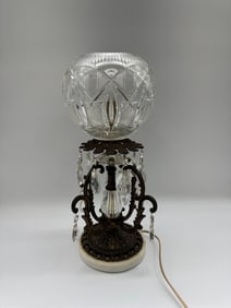 Crystal and Metal Table Lamp