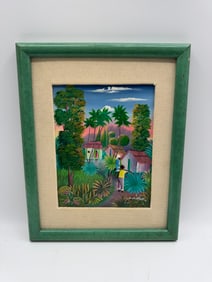 Framed Haitian School Painting, Signed