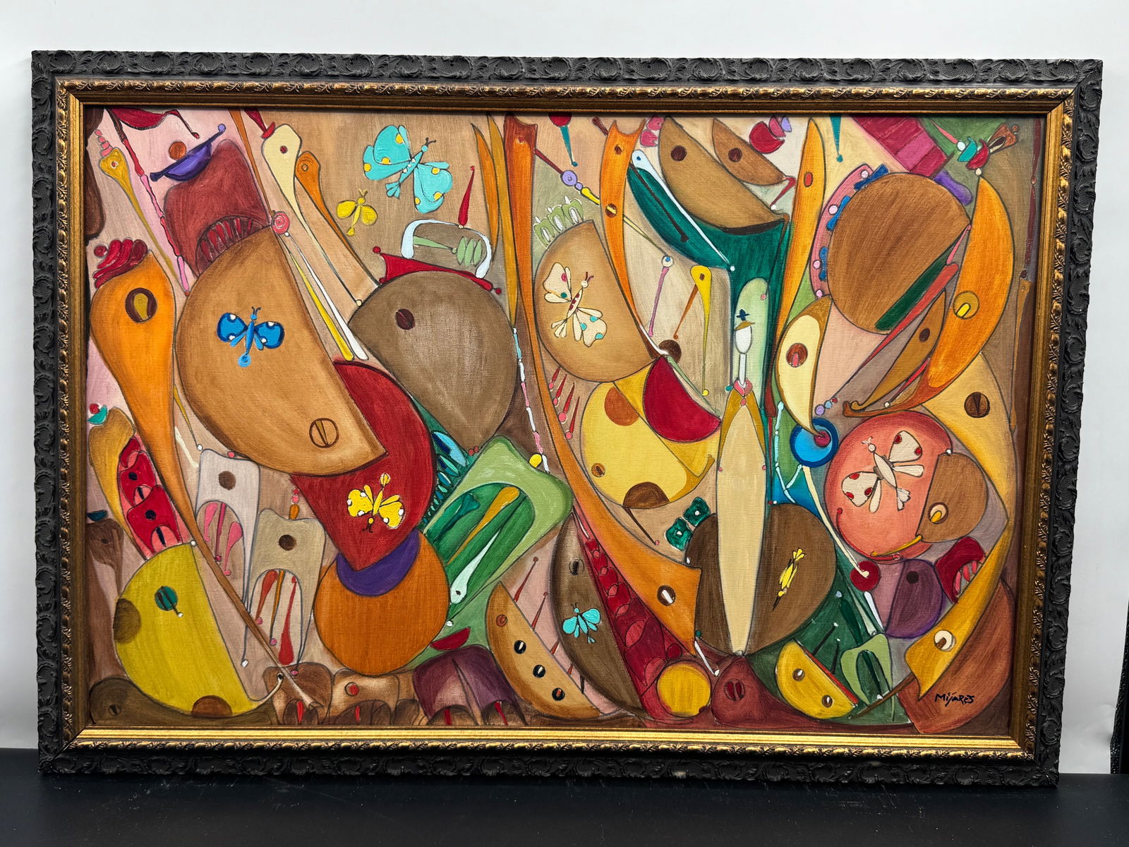 Abstract by Jose Maria Mijares (Cuban, 1921-2004) Oil on Canvas (1 of 4)