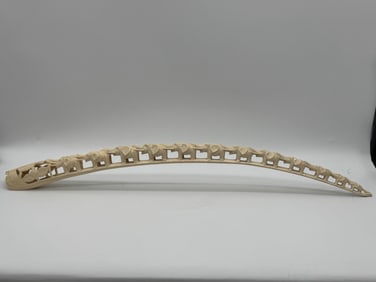 African Hand-Carved Elephant Row Sculpture – Row of Elephants