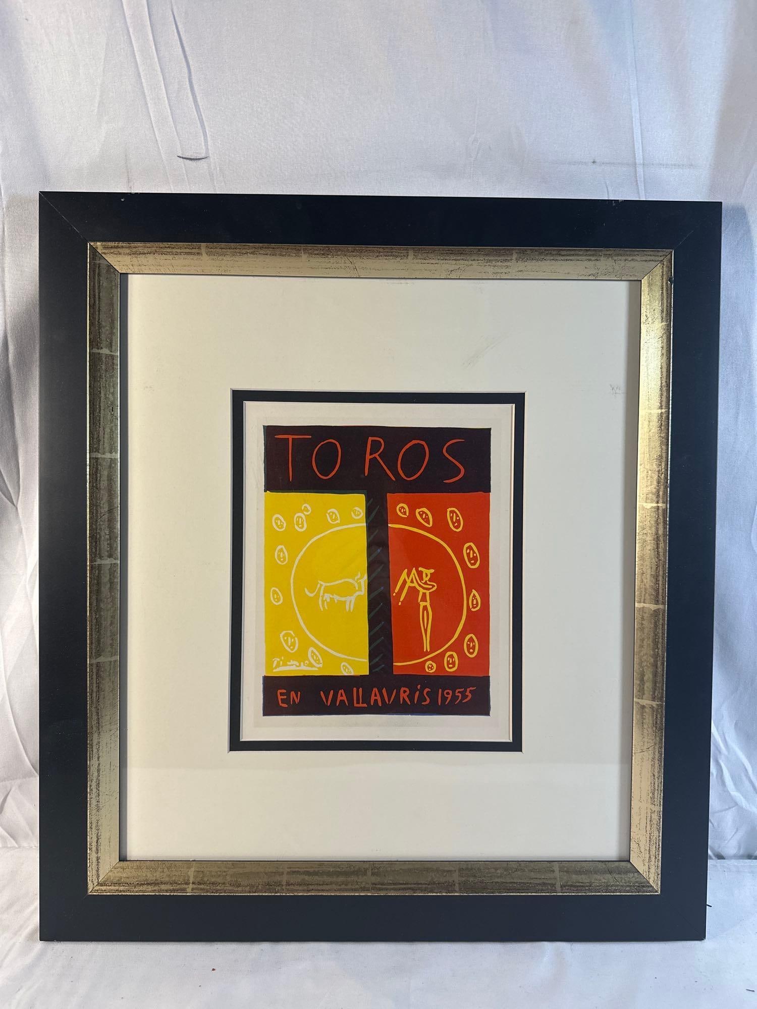 "Toros en Vallauris"  Pablo Picasso (Spanish, 1881–1973) Lithograph (1 of 5)