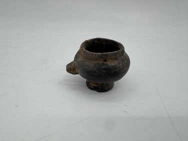 Pre-Colombian  Small Antique Pottery Vessel with Spout
