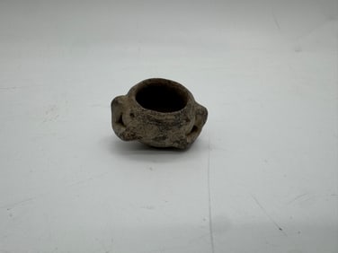 Pre-Colombian Small Pottery Vessel with Handles