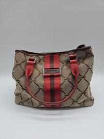 Longchamp Canvas & Leather Handbag