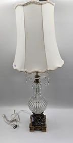 Crystal Table Lamp with Marble Base