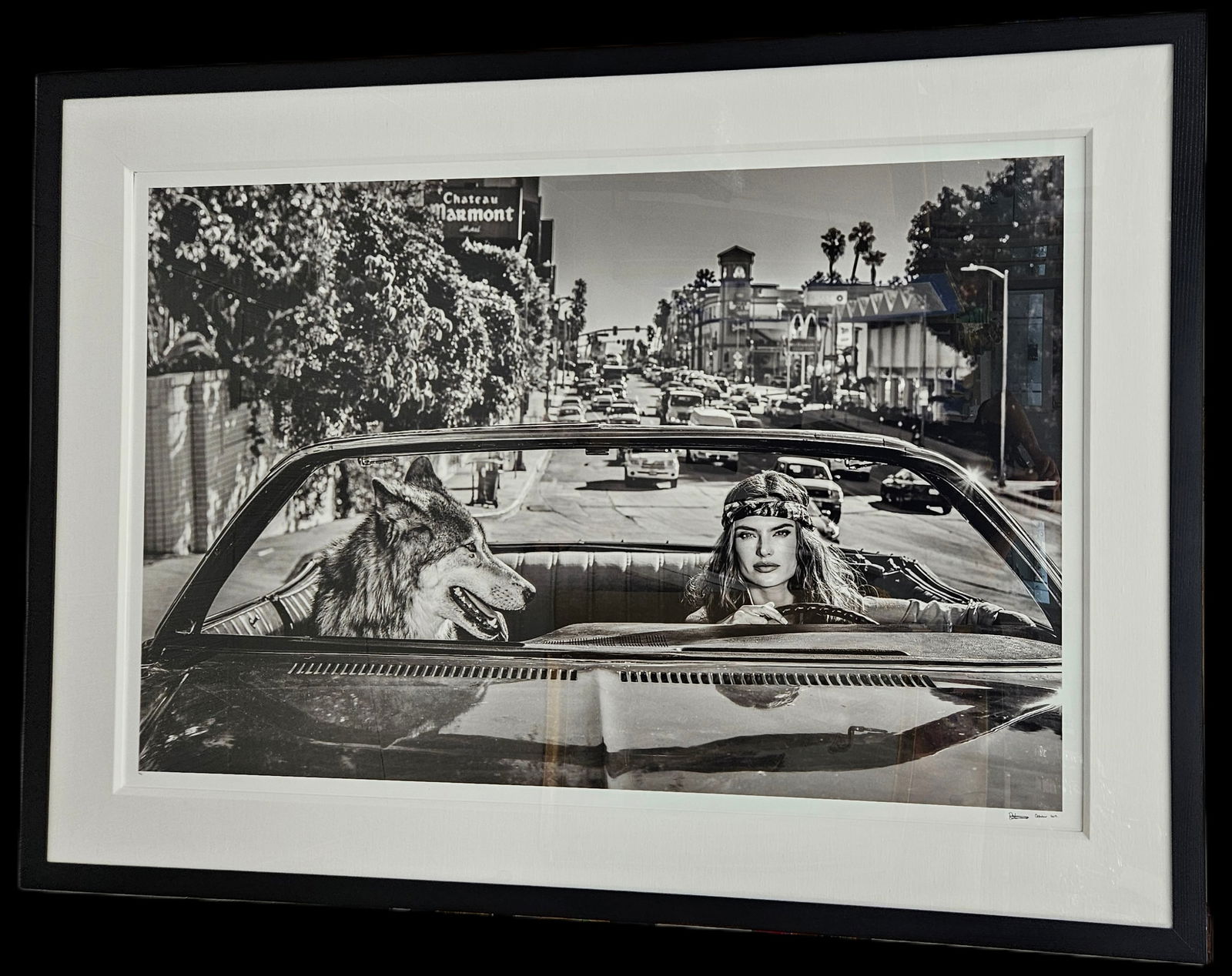 “Chateau Marmont?? by David Yarrow featuring Alessandra Ambrosio: Description: Iconic black-and-white photograph by renowned fine art photographer David Yarrow, titled