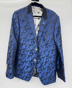 Valiant Paris Blue Floral Blazer - Size 42