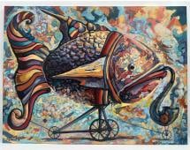 "Surreal Fish on Wheels" by Darwin