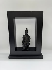 Framed Terracotta Warrior Style Figure