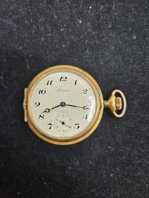 Arnex Open-Face Swiss Pocket Watch
