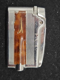 Ronson Varaflame Tortoiseshell Chrome Lighter