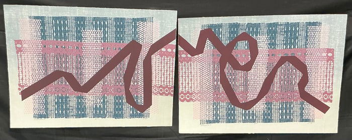 Fabrication I & II, Abstract Screenprint, Signed & Numbered